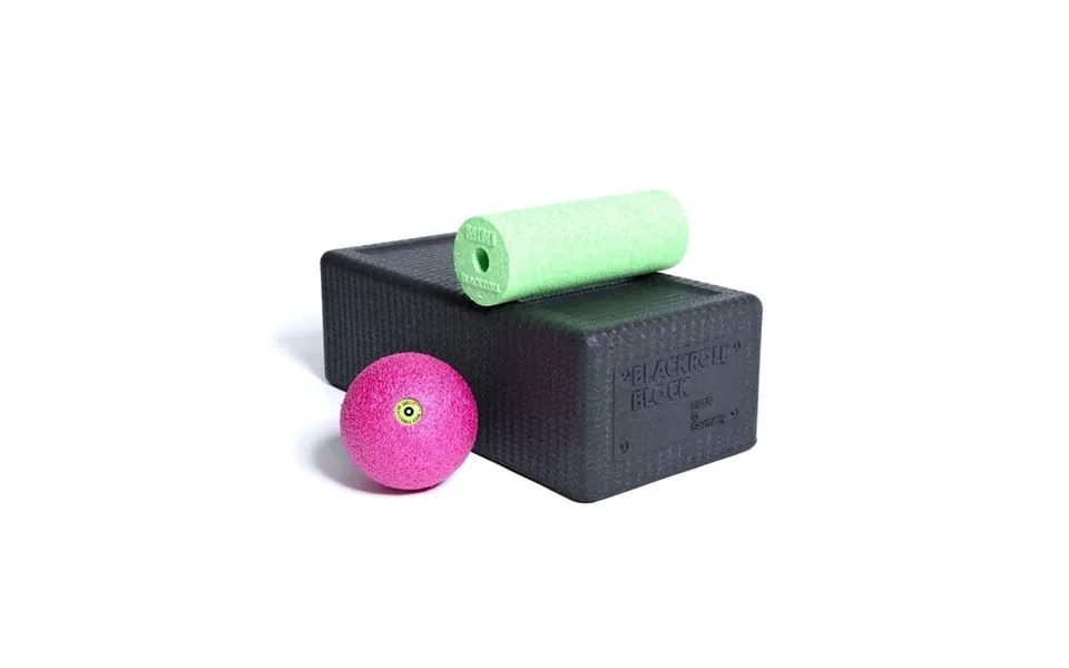 Blackroll Block Set For Effective Wellness And Massage - Black Pink Green