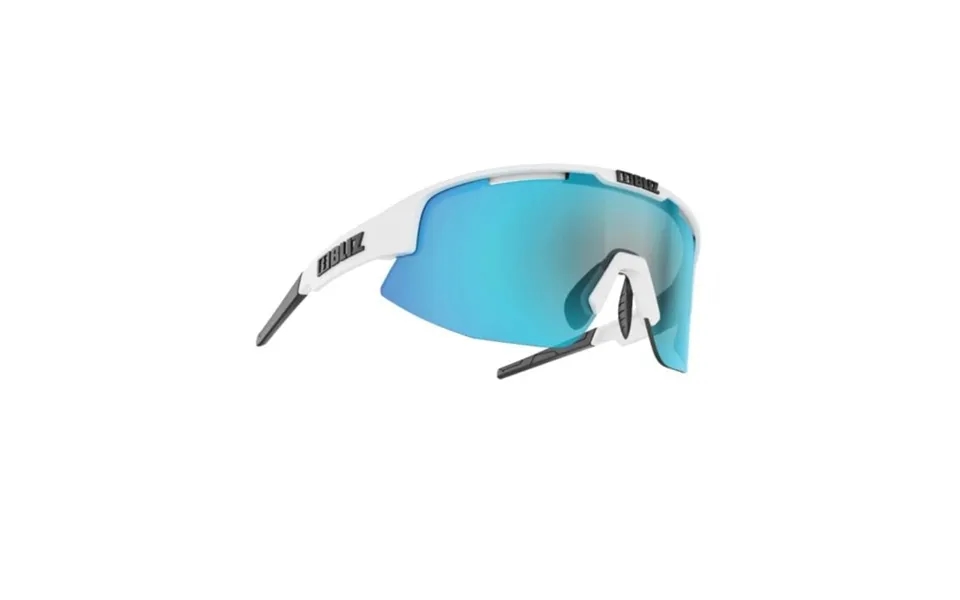 Bliz Active Matrix Matt White Sunglasses With Smoke Blue Lenses For Runners