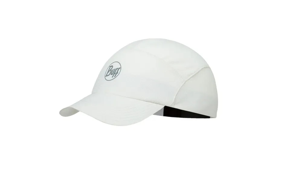 Buff 5 Panel Cap In White - Lightweight Running Cap For Outdoor Enthusiasts