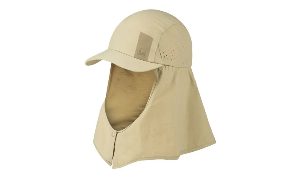 Buff Desert Cap In Solid Birch Grey - Ideal For Outdoor Running And Sun Protection