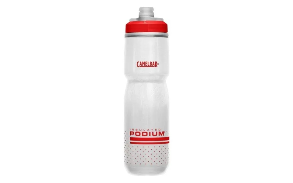 Camelbak Podium Chill 600ml Hydration Bottle In Fiery Red White For Runners