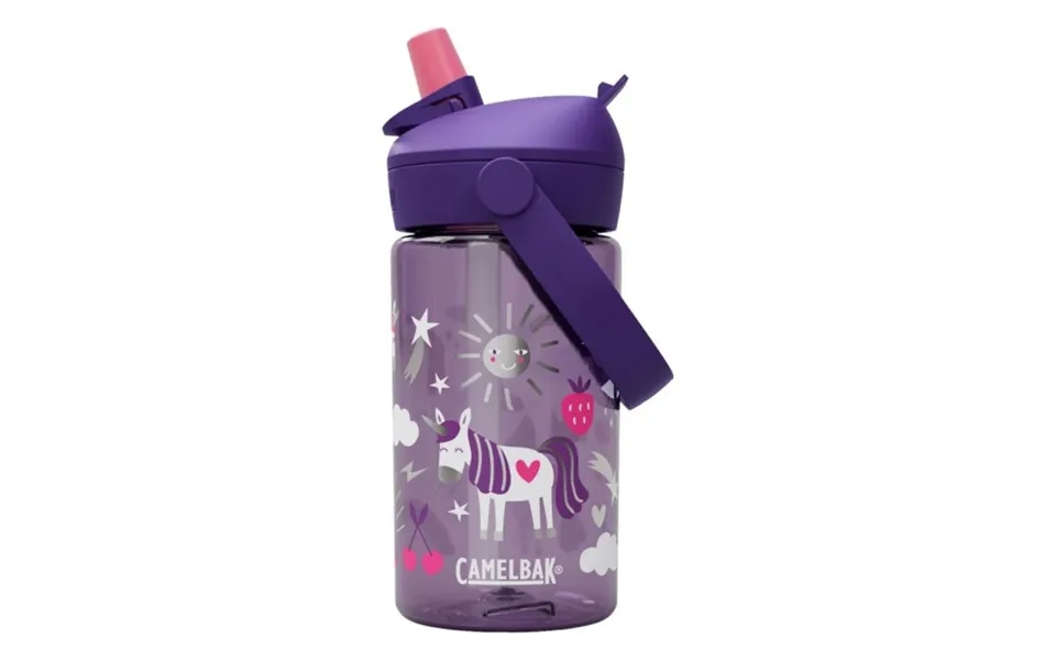 Camelbak Thrive Flip Straw Kids 400ml Hydration Bottle - Purple Unicorn Party Design