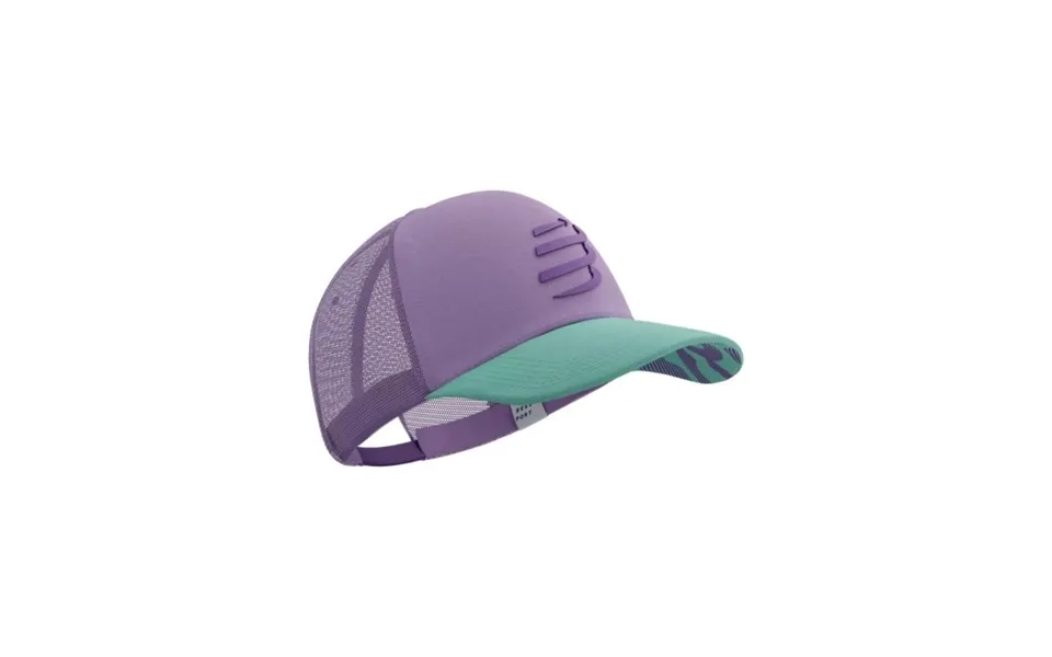 Compressport Trucker Cap In Purple Blue - Stylish Headwear For Runners And Outdoor Enthusiasts