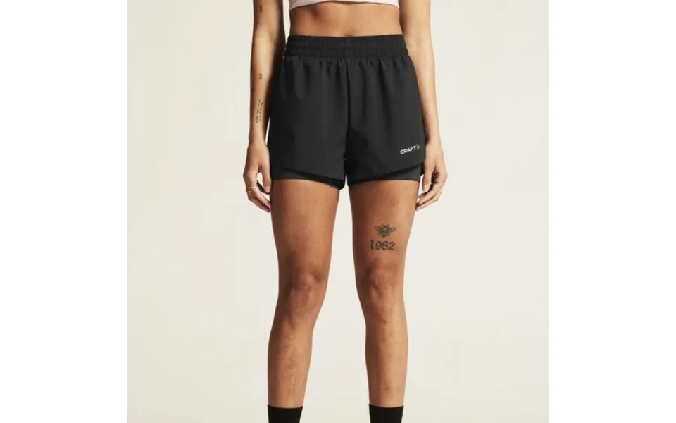 Craft Adv Essence 2-in-1 Running Shorts Xs - Black For Optimal Comfort In Training And Running