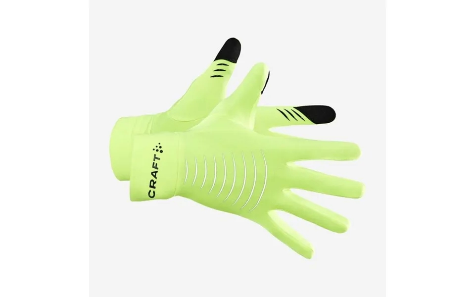Craft Core Essence Thermal Gloves In Flumino Yellow Perfect For Cold Weather Running