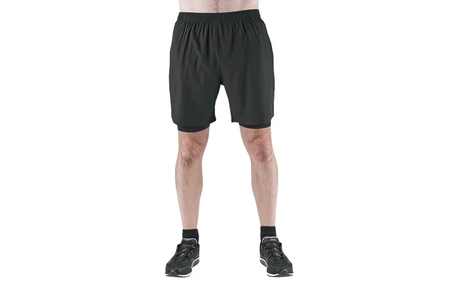 Endurance 2in1 Running Shorts For Men - Lightweight Comfort In Black