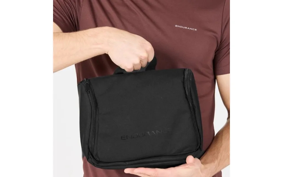 Endurance Greven Running Toiletry Bag - Practical Training Kit For Runners, Stylish Black Design