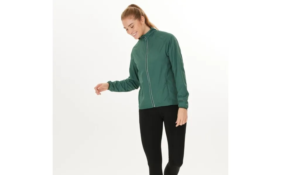 Endurance Shela Jacket For Women - Mallard Green High Neck Running Jacket