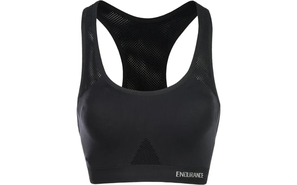 Endurance Women's Black Sports Bra For Ultimate Comfort In Running And Training