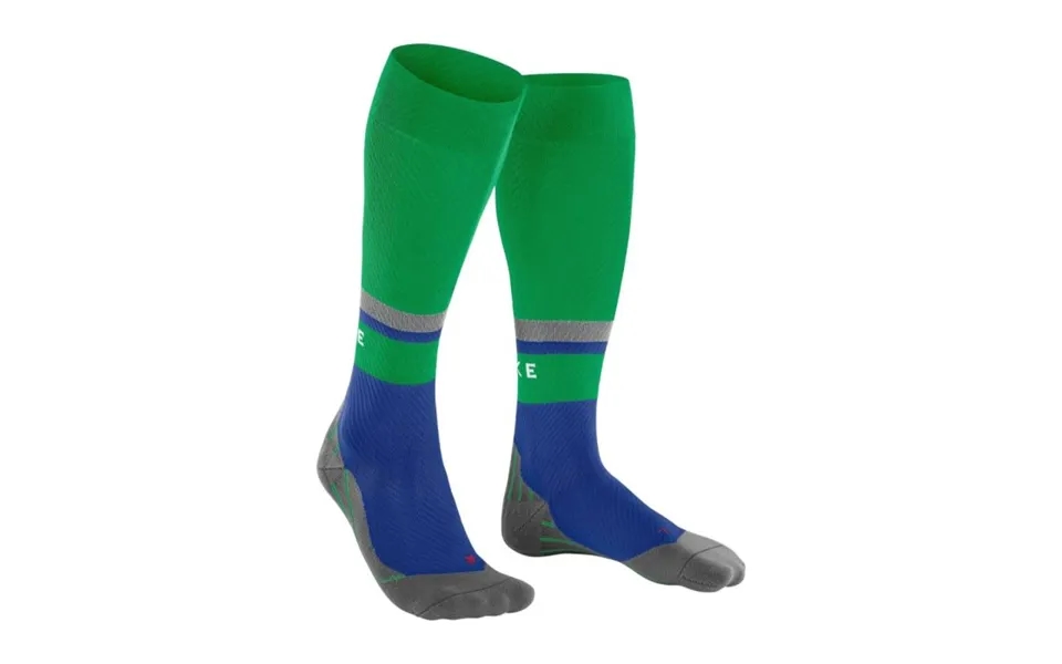Falke Ru Compression Energy Socks For Enhanced Running Performance - Green Blue