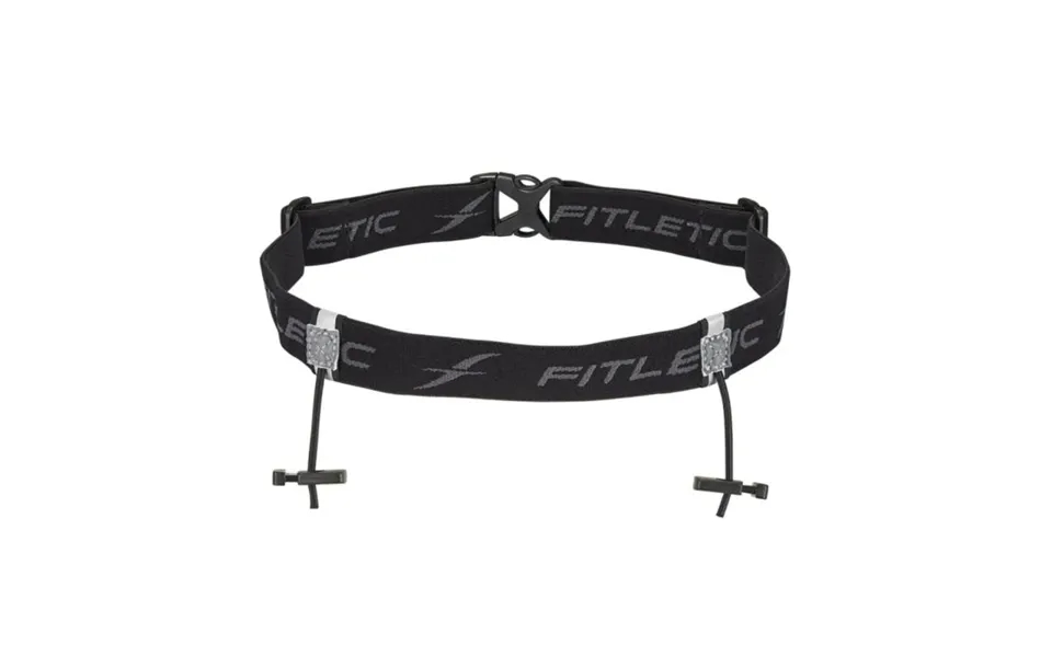 Fitletic Race Number Belt - Lightweight Black Running Belt For Runners And Events