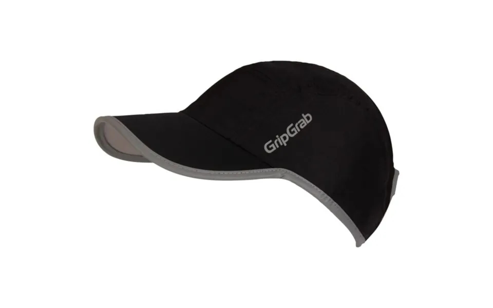Gripgrab Black Running Cap With Silver Reflective Detail For Enhanced Visibility