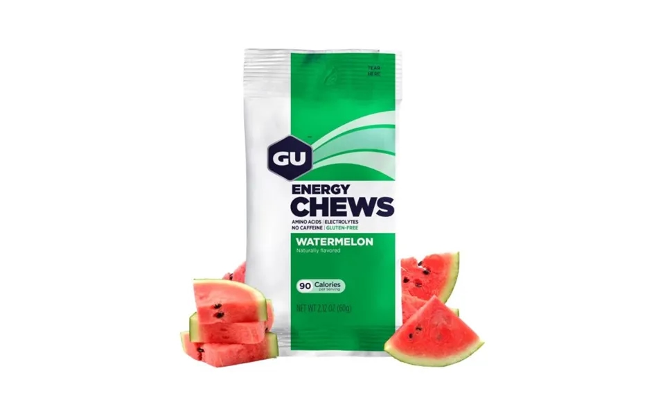 Gu Energy Chews - Watermelon Flavour For Endurance Fuel During Your Runs