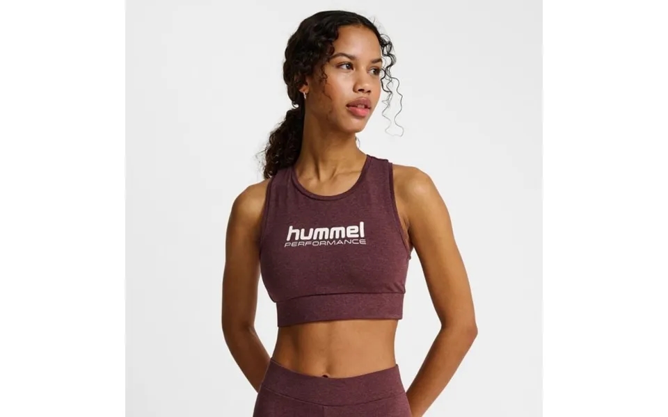 Hummel Pulse Logo Light Support Bra In Lilac - Comfort & Support For Running And Training Eu