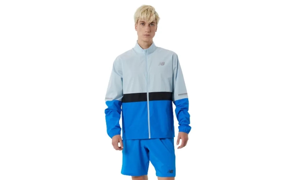 New Balance Accelerate Jacket For Men - Lightweight Blue Running Jacket