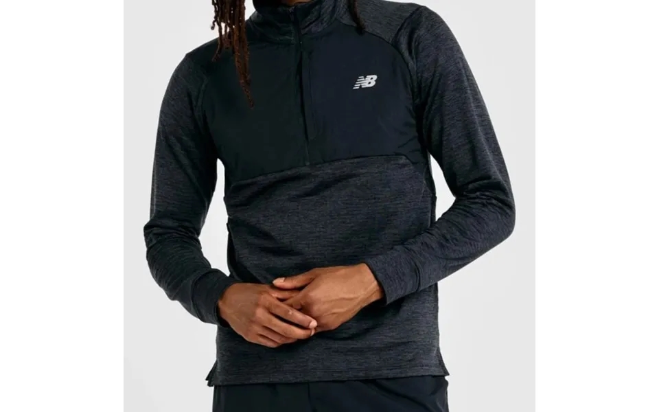 New Balance Athletics Heat Grid 1 2 Zip Men's Running Shirt - Black For Optimal Comfort