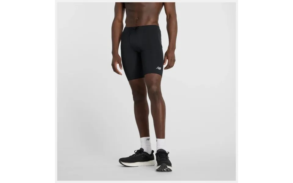 New Balance Sleek Pocket Half Tight 9 For Men - Black Running Shorts With Storage
