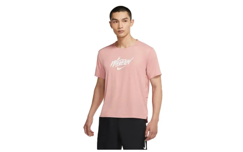 Nike Rise 365 Ss Wr Gx T-shirt In Rust Pink - Perfect For Training And Running