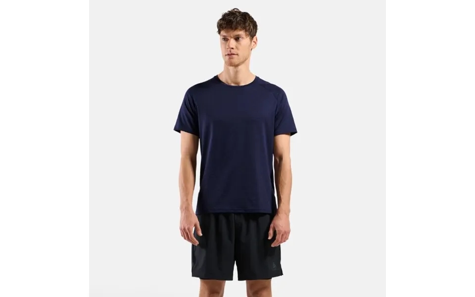 Odlo Essential Crew Neck Ss Tee Blue S - Comfortable Running And Training T-shirt For Optimal Performance