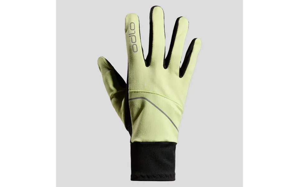 Odlo Intensity Safety Light Gloves Green Xs - Perfect For Night Running And Cold Conditions