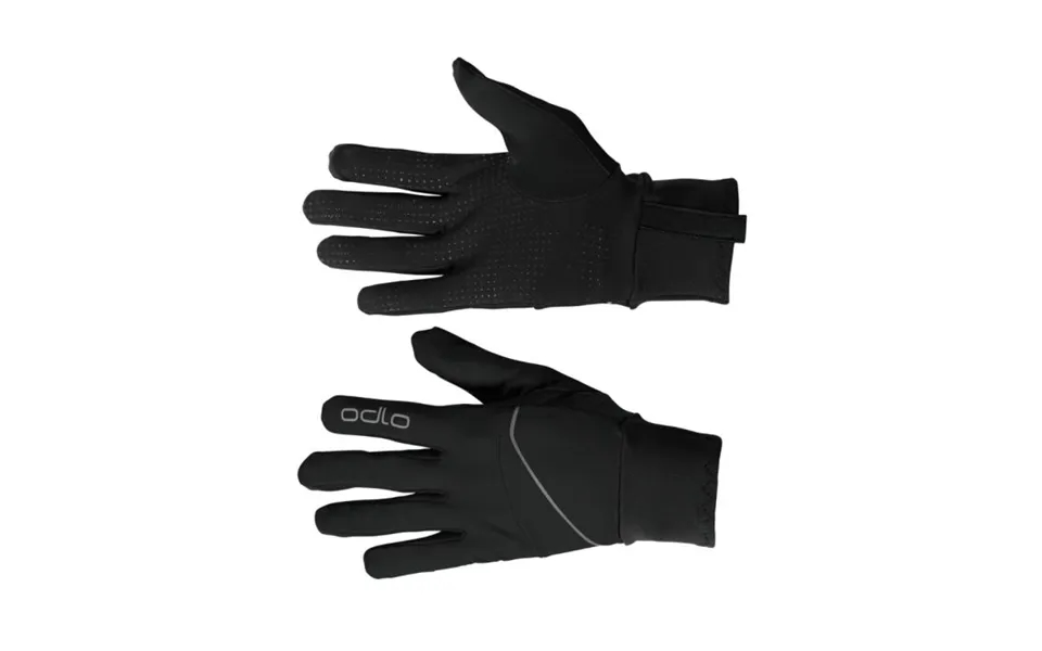Odlo Intensity Safety Light Running Gloves Xs Black Reflective - Warm