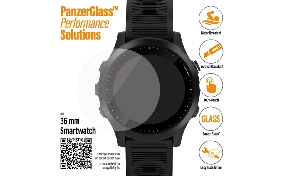 Panzerglass 36mm Screen Protector For Watch - Clear, Protects Against Scratches And Damage