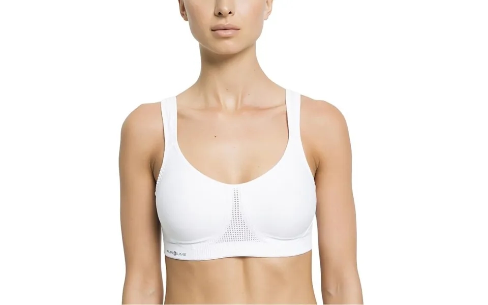 Purelime High Impact Support Bra For Active Women - White Running Essential