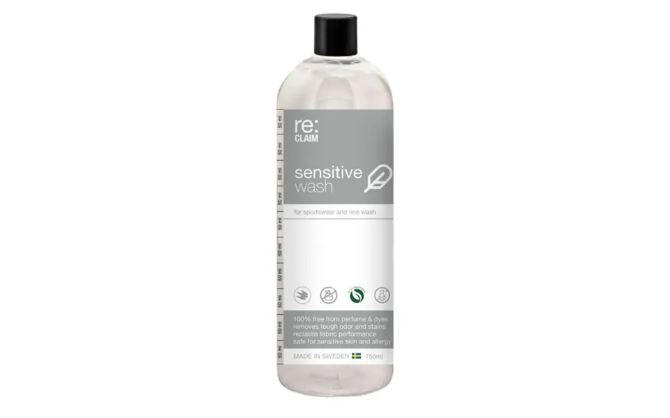 Re Claim Sensitive Wash 750 Ml - Gentle Detergent For Running And Sportswear, Effectively Eliminates Odours