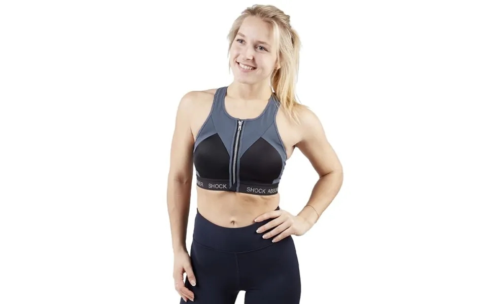 Shock Absorber Infinity Power Bra - Slate Grey Black For Ultimate Running Support