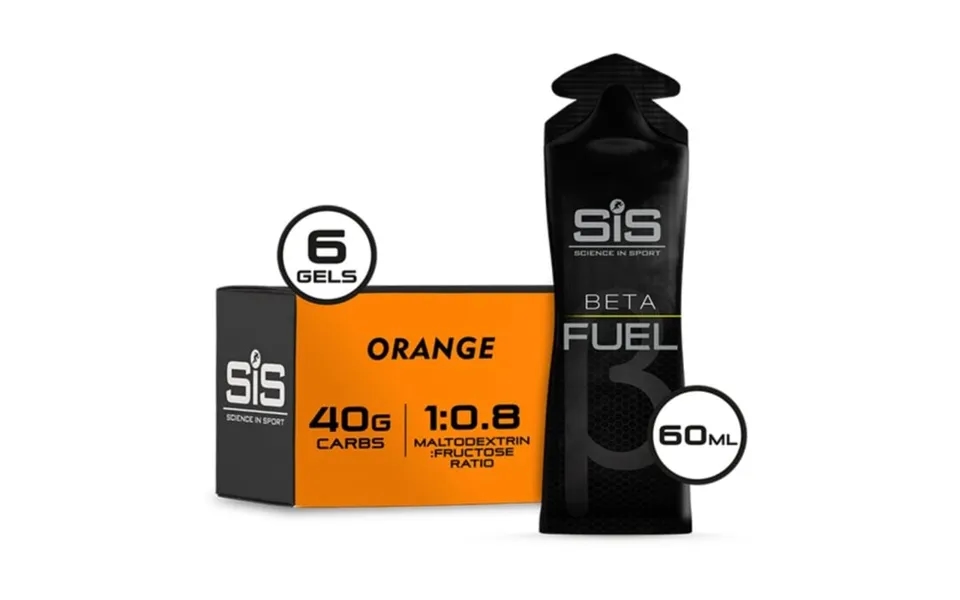 Sis Beta Fuel Gel 6x60ml - Orange Rapid Energy Boost For Runners, Ideal For Endurance Events