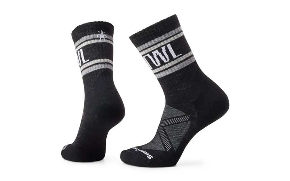 Smartwool Run Retro Stripe Crew Socks S Eu 34-37 Black - Comfort And Support For Running