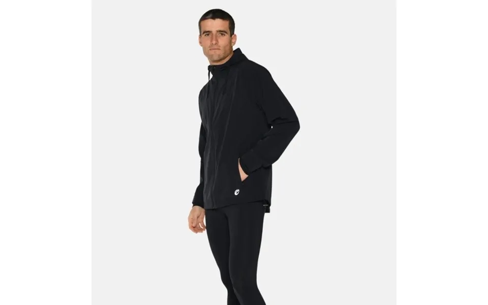 Zebdia Sports Black Jacket M - Perfect For Running And Outdoor Activities With Hood And Zip Closure