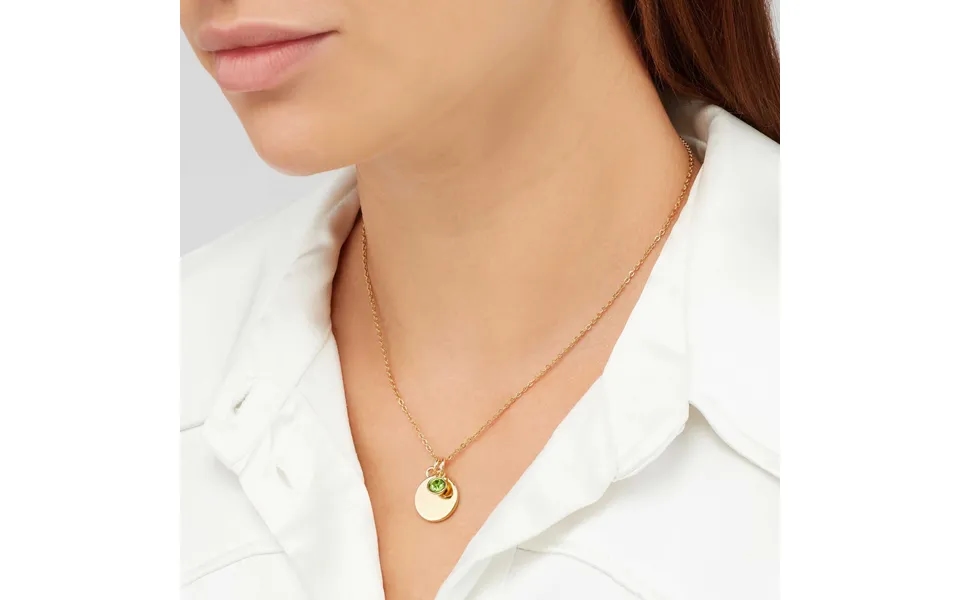 Sekonda Gold August Birthstone Necklace