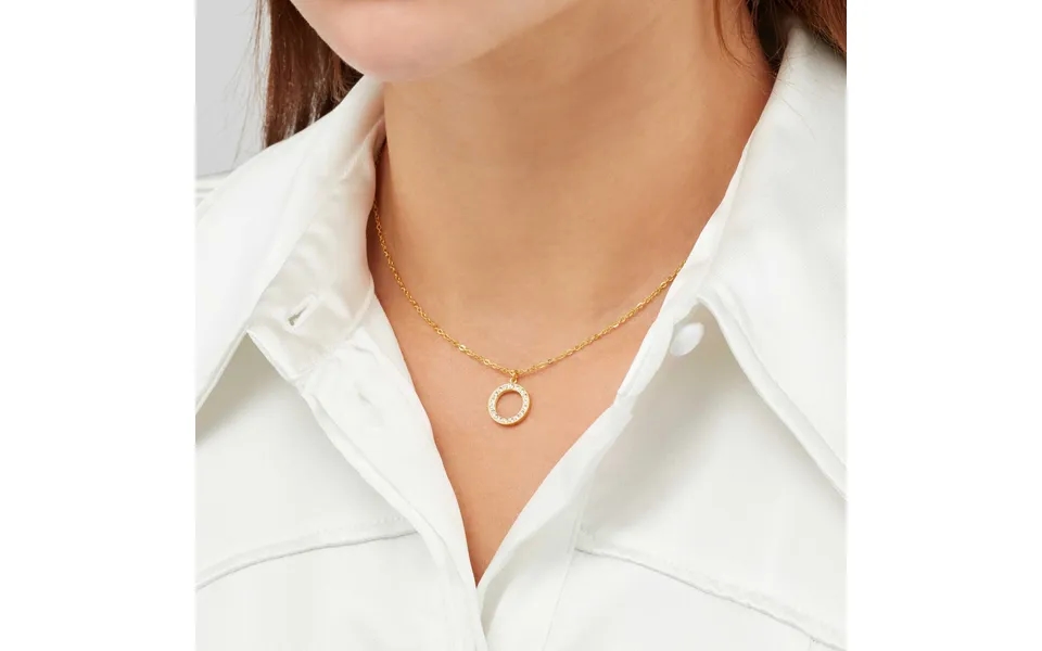 Sekonda Gold Circular Pendant Necklace