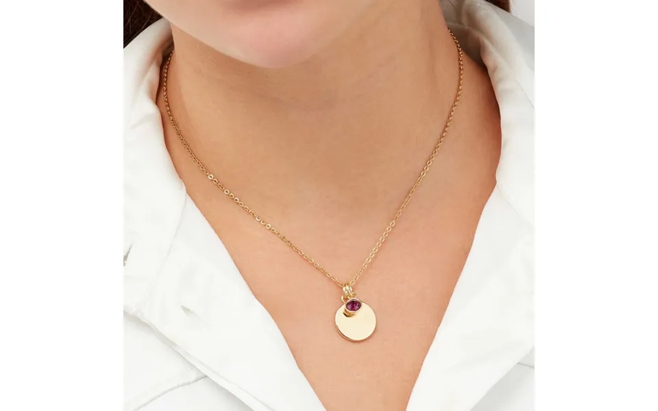 Sekonda Gold February Birthstone Necklace