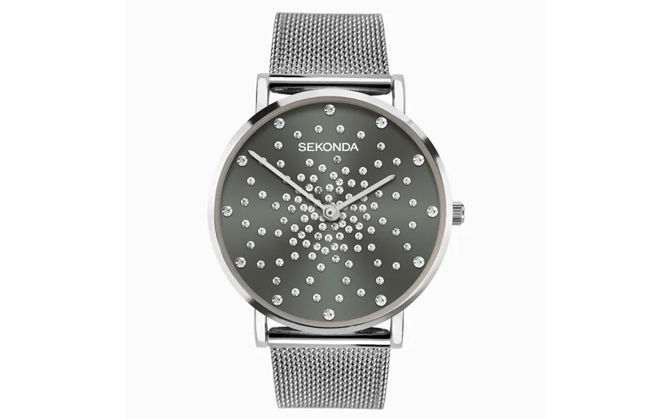 Sekonda Sekonda Celeste Ladies Watch Silver Case & Stainless Steel Mesh Bracelet With Grey Dial 40498