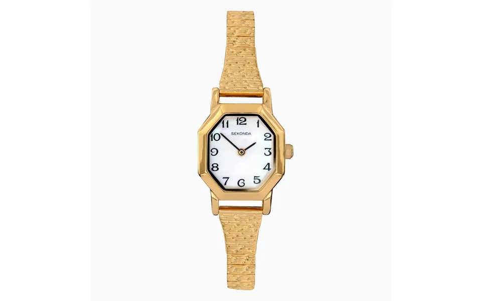 Sekonda Sekonda Easy Reader Ladies Watch Gold Case & Stainless Steel Expander With White Dial 4265