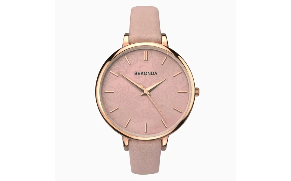 Sekonda Sekonda Ladies Watch Rose Gold Case & Pu Strap With Pink Dial 2563
