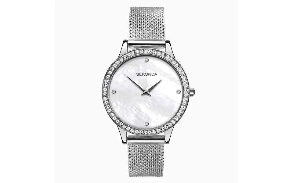Sekonda Sekonda Ladies Watch Silver Case & Stainless Steel Mesh Bracelet With White Dial 40035