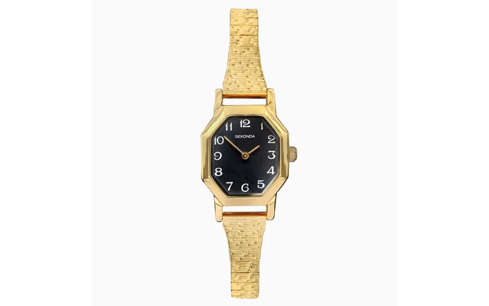 Sekonda Sekonda Mila Ladies Watch Gold Case & Stainless Steel Bracelet With Black Dial 40497