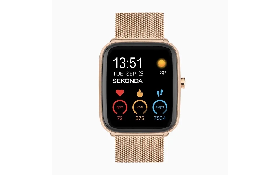 Sekonda Sekonda Motion Plus Smart Watch Rose Gold Alloy Case & Stainless Steel Mesh Bracelet 30220