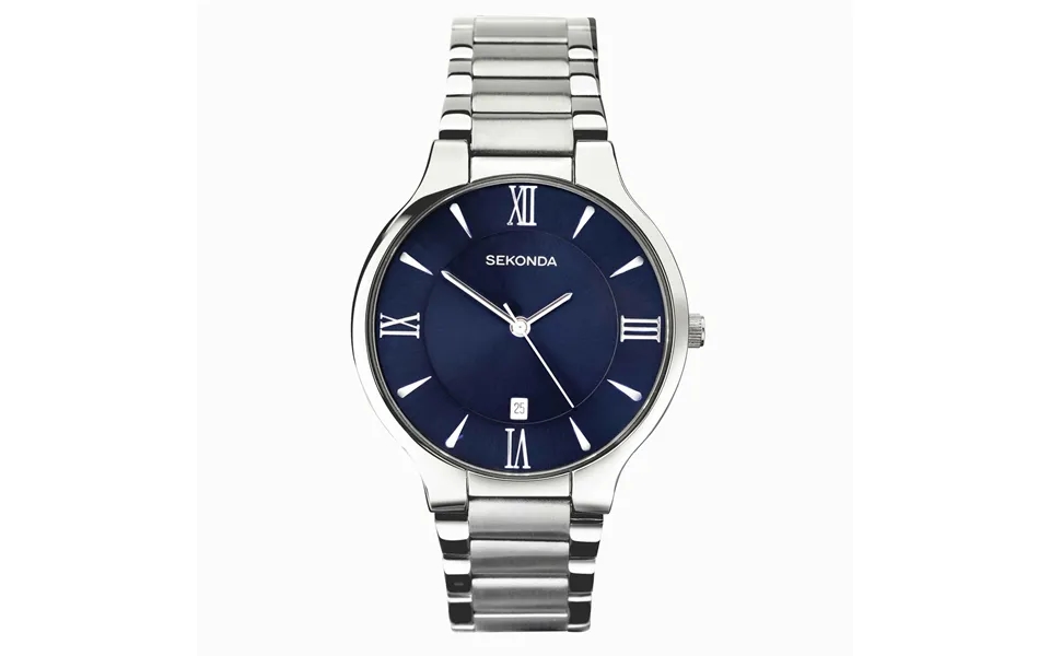 Sekonda Sekonda Wilson Men's Watch Silver Case & Stainless Steel Bracelet With Blue Dial 30044