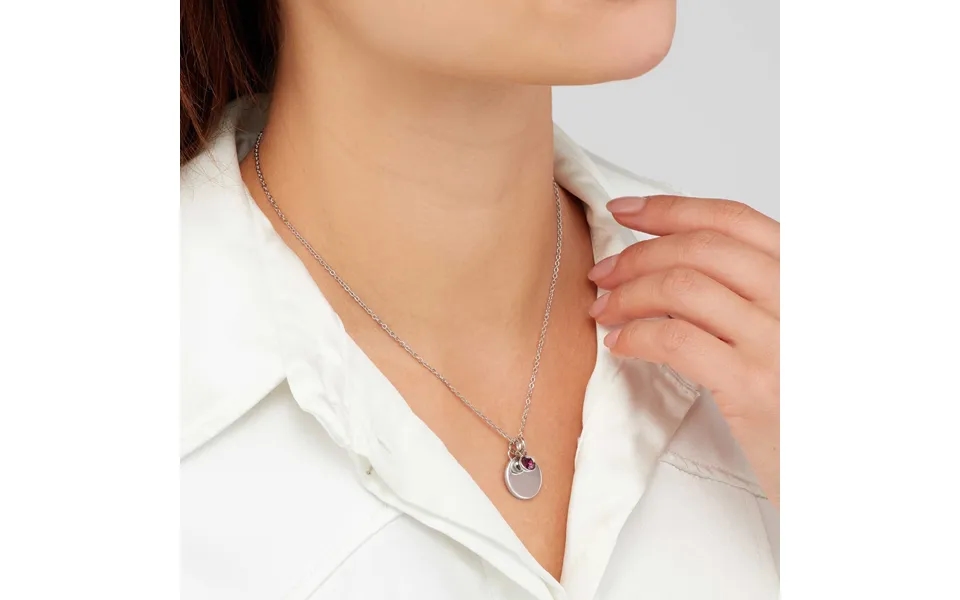 Sekonda Silver February Birthstone Necklace