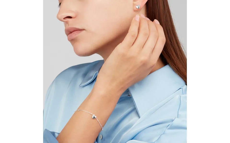 Sekonda Silver Heart Bracelet & Earring Set