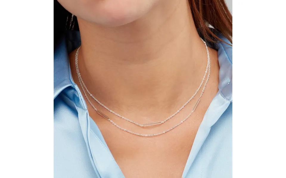 Sekonda Silver Paperclip Necklace
