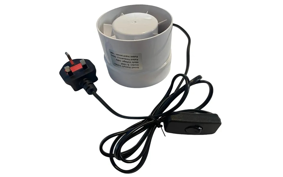 Smell Away Vortex 100mm Inline Fan With Switch