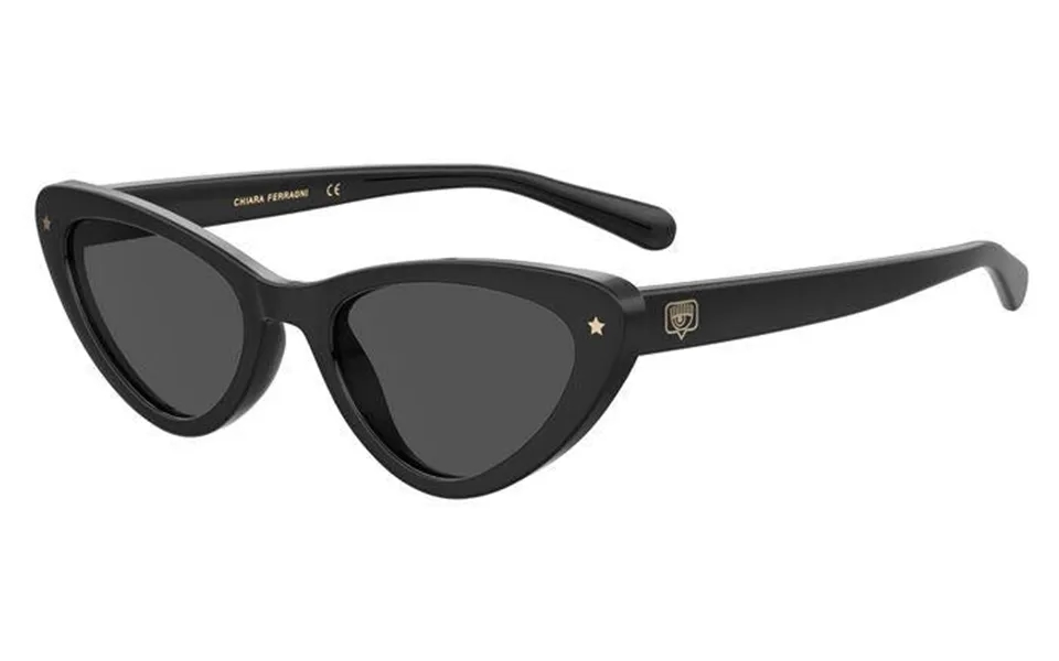 Chiara Ferragni Junior Cf 7029 S 807 Ir Outlet Sunglasses Injected Black Grey Cat Eye Normal