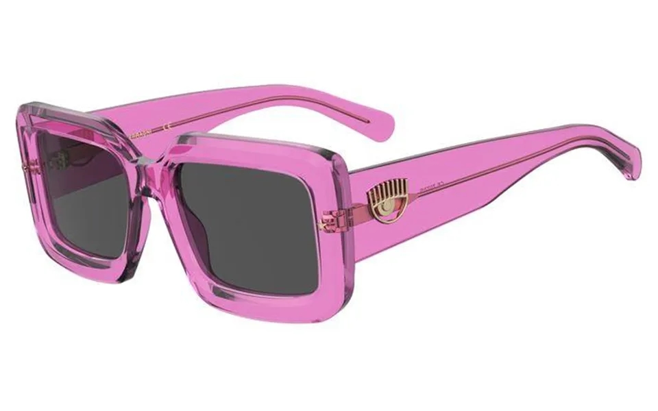 Chiara Ferragni Woman Cf 7022 S 35j Ir Outlet Sunglasses Plastic Pink Grey Squared