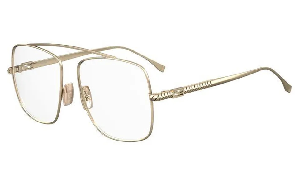 Fendi Woman Ff 0445 J5g Optical Frames Outlet Metal Gold Squared