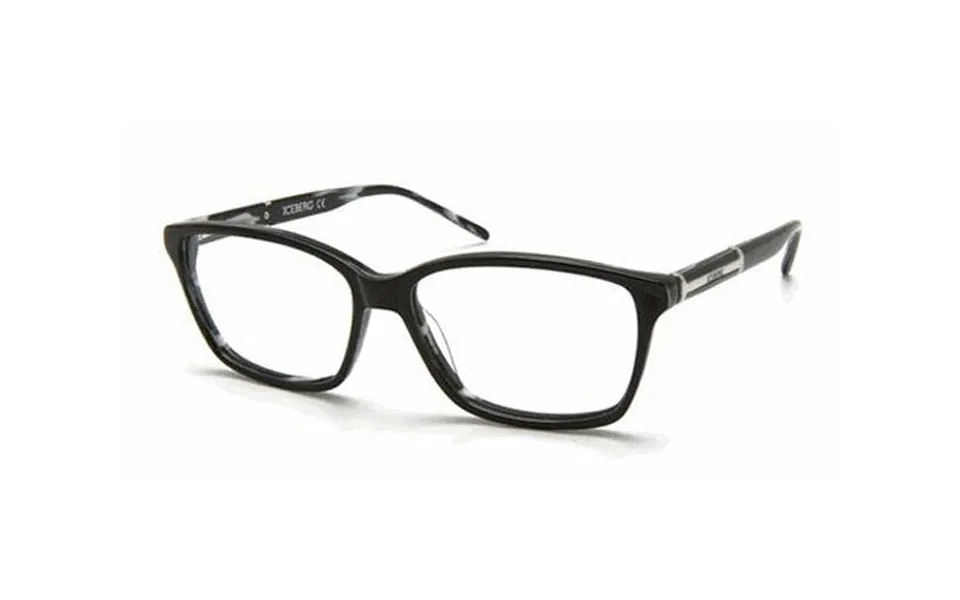 Iceberg Unisex Ic193 01 Optical Frames Outlet Plastic Black Squared